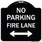 Signmission No Parking Fire Lane W/ Bidirectional Arrow Heavy-Gauge Aluminum Sign, 18" x 18", BW-1818-23738 A-DES-BW-1818-23738 - alternate 1